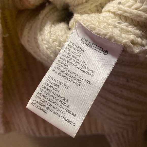 SILENCE NOISE URBAN OUTFITTERS mock neck ribbed sweater M oatmeal - Picture 4 of 5